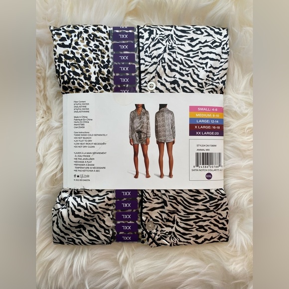 BB Dakota Satin Notch Collar PJ Set Size S, & XXL NWT SKU0048 & SKU 0138 - Picture 5 of 8